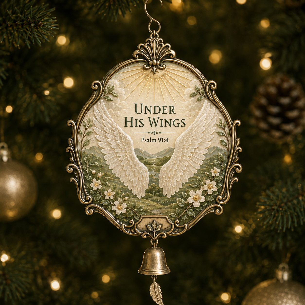 Christmas Scripture Bell Ornament Collection-HandPrint