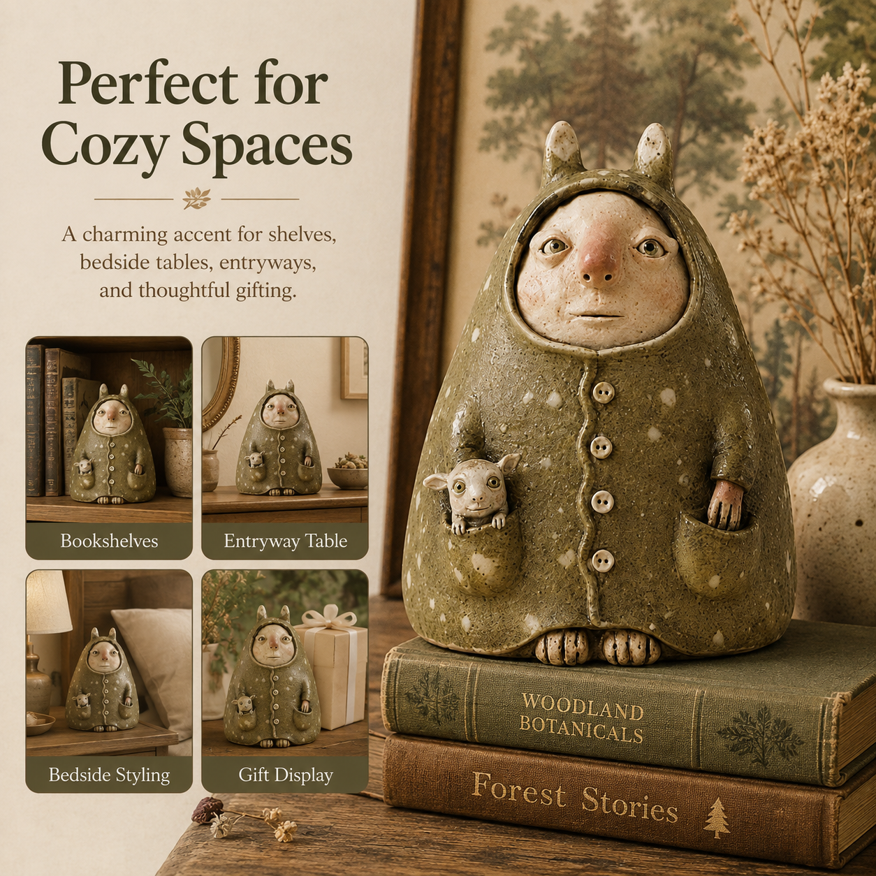 Whimsical Woodland Guardian Figurine-HandPrint