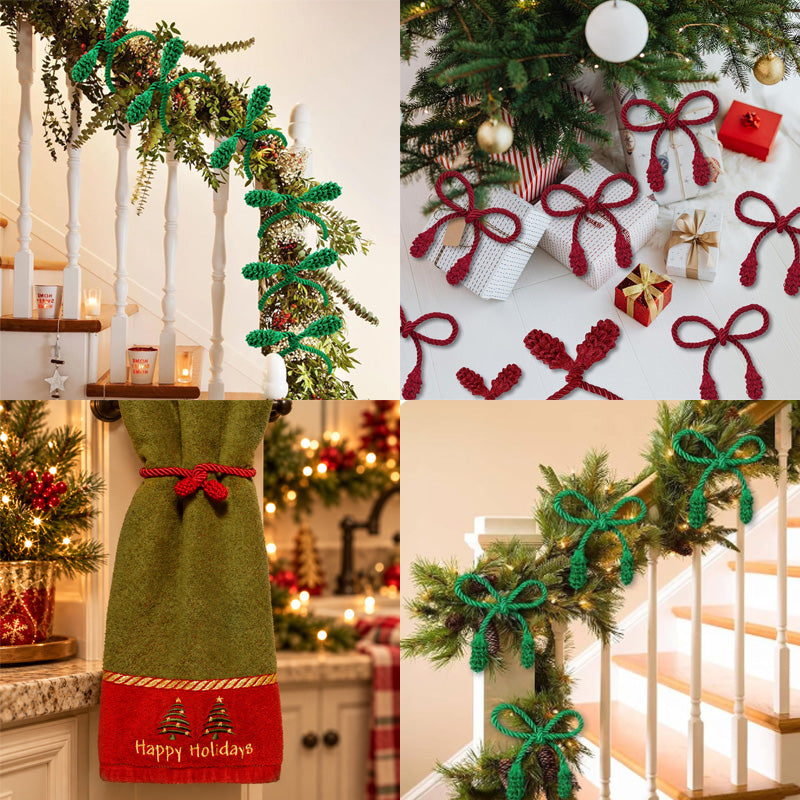 Christmas Wreath Fastening Ties-HandPrint