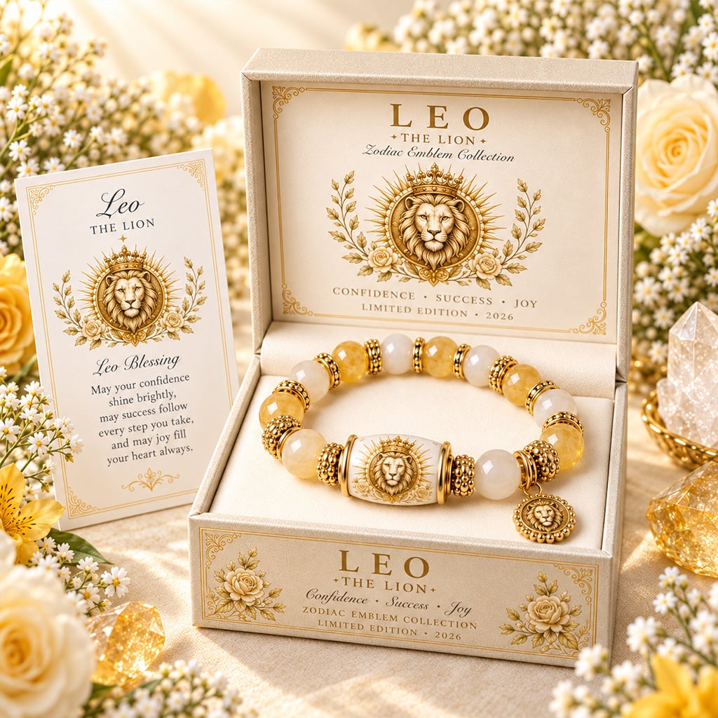 【🔥Limited Edition🔥】💫 12 Zodiac Bracelet – Natural Chalcedony, Your Sign, Your Energy-HandPrint