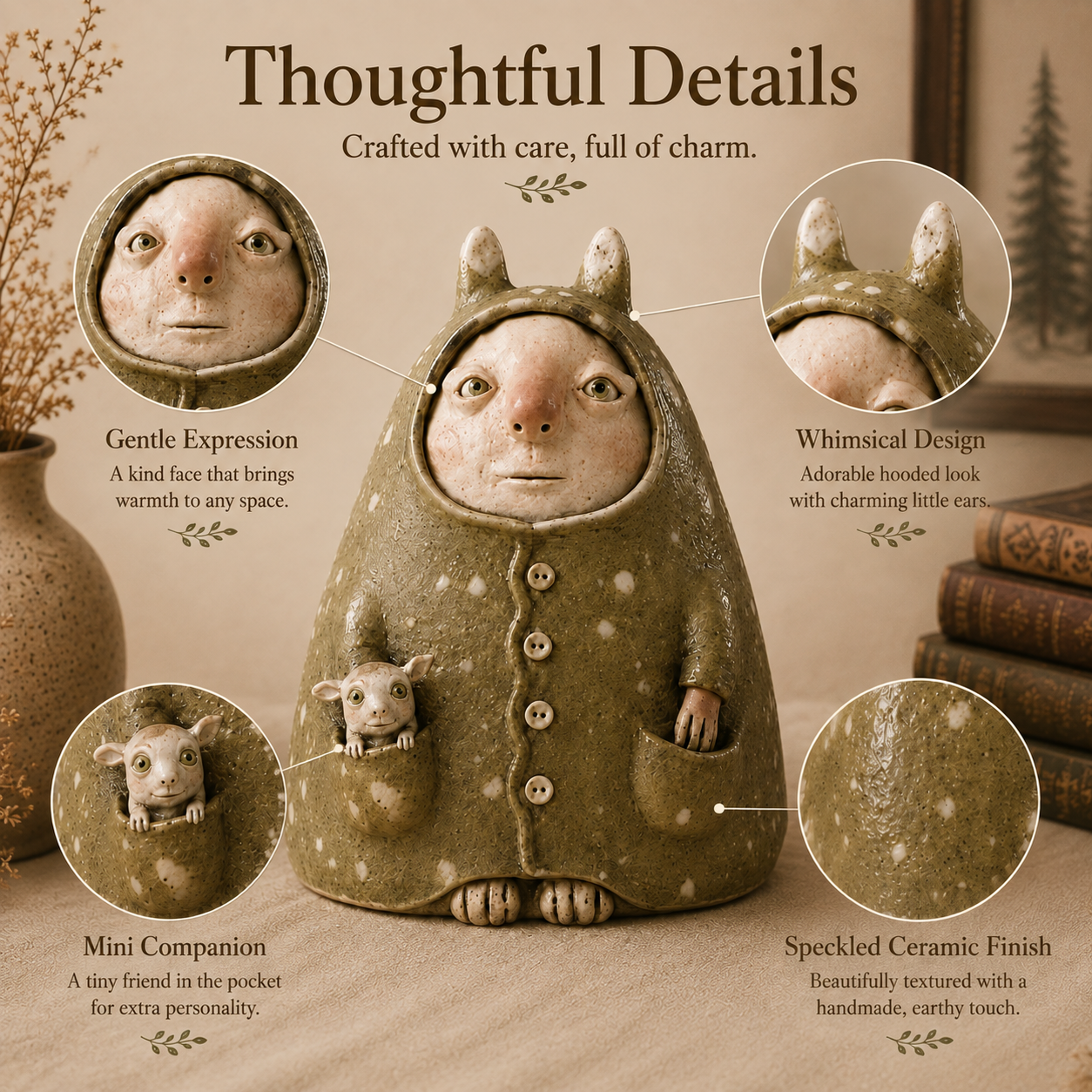 Whimsical Woodland Guardian Figurine-HandPrint