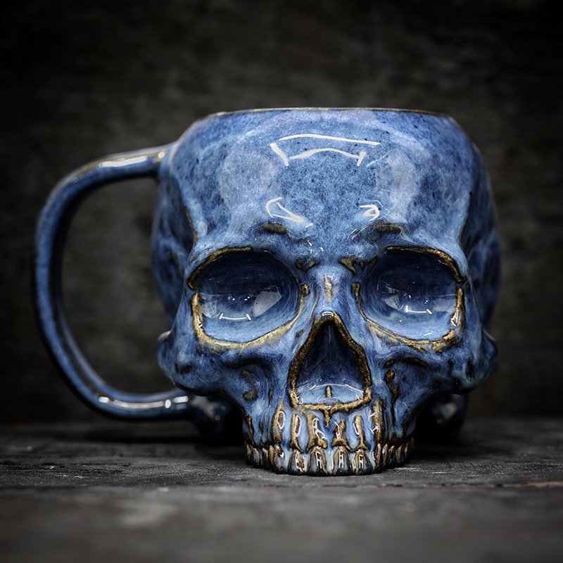 Ghost Gothic Skull Mug-HandPrint