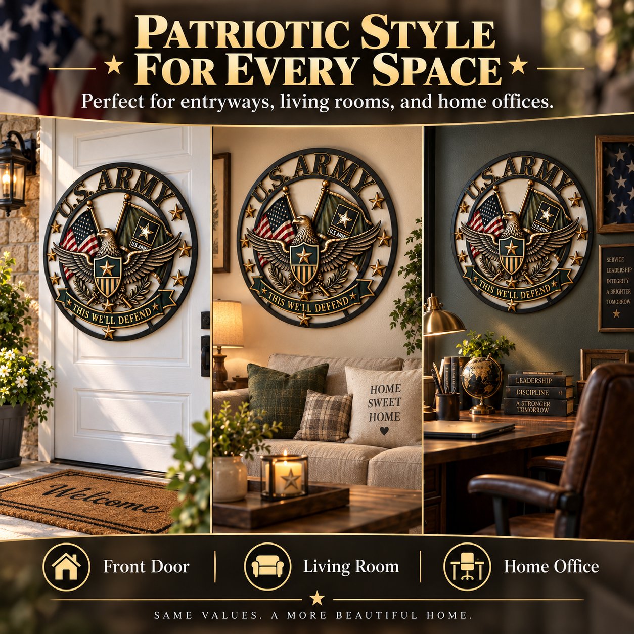 U.S. Army Tribute Wall Decor-HandPrint