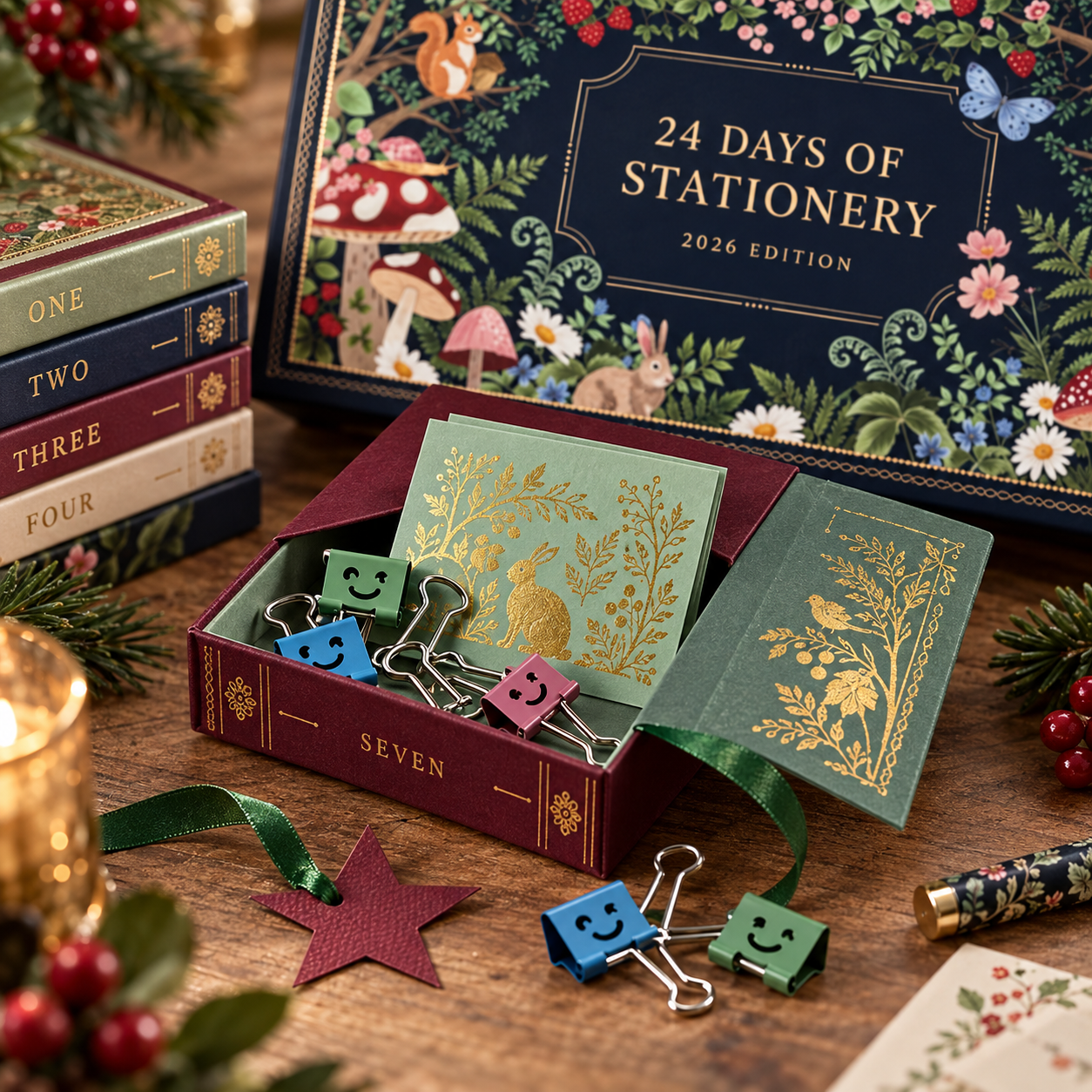 Advent Calendar 2026 Stationery Christmas Gift Set-HandPrint