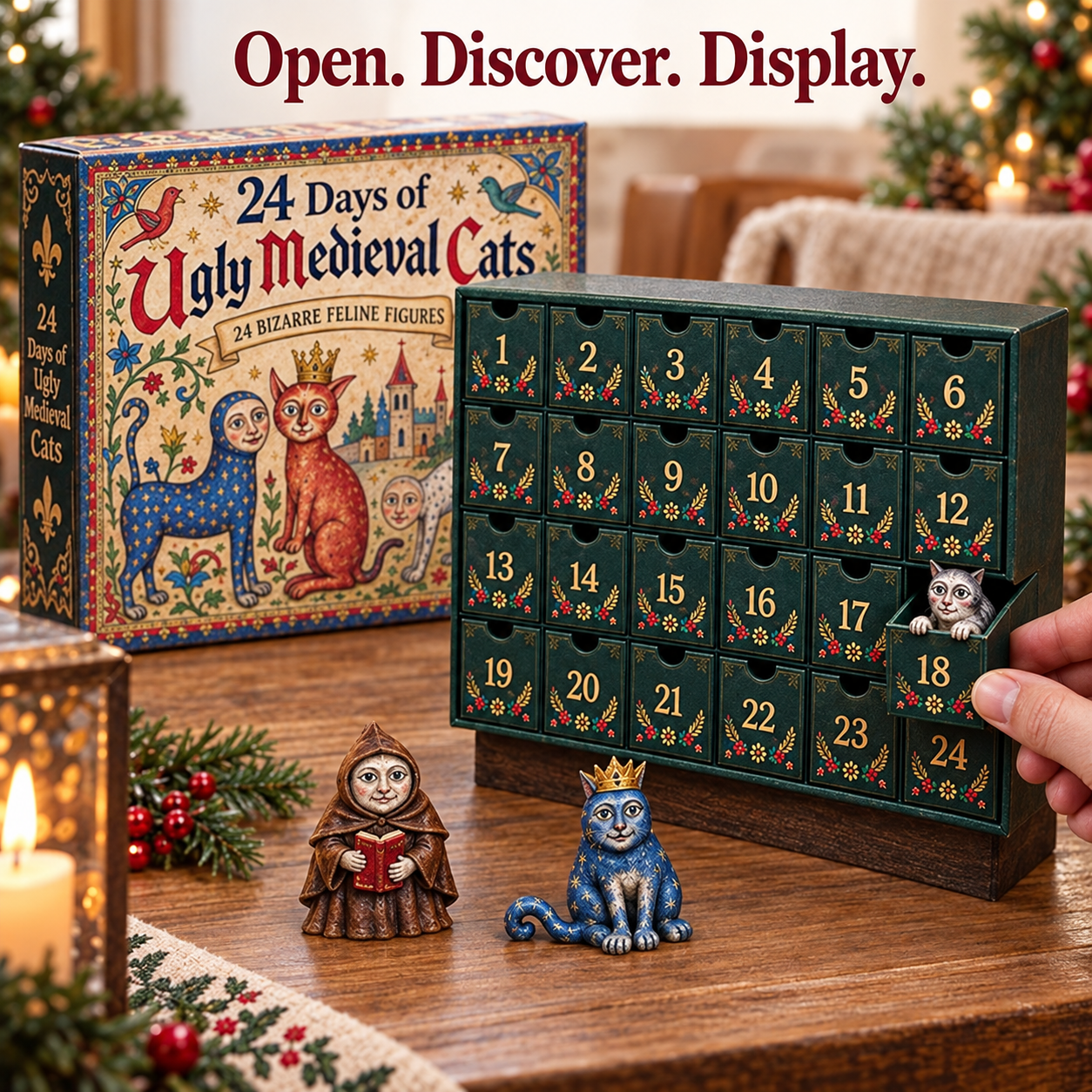 🐈🏰 24 Days of Ugly Medieval Cats – Hilariously Weird Cat Advent Calendar 2026-HandPrint