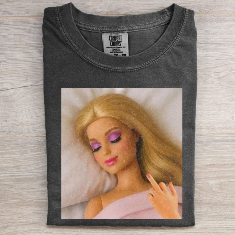 Funny Doll Middle Finger T-shirt-NaturexCraft