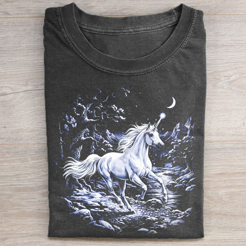 90s Unicorn T-shirt-NaturexCraft
