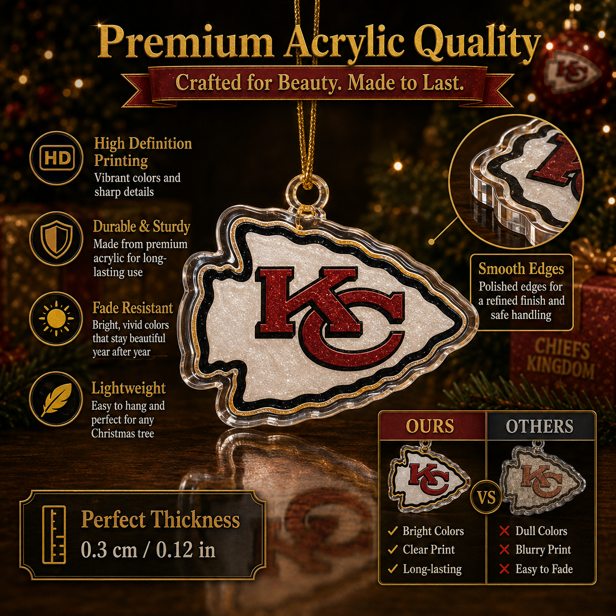 🎄 Chiefs Kingdom Football Christmas Advent Calendar-HandPrint