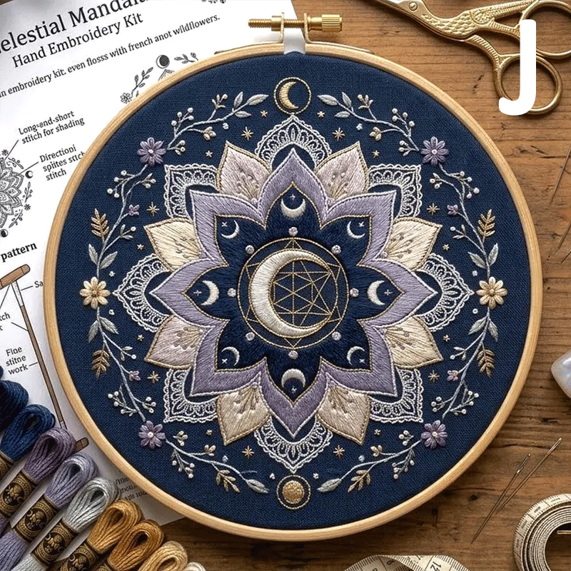 🔥49% Off Last Day - BUY 3 GET 1 FREE🌼 Floral Mandala Embroidery Kit (📦Buy 3 Free Shipping)-HandPrint