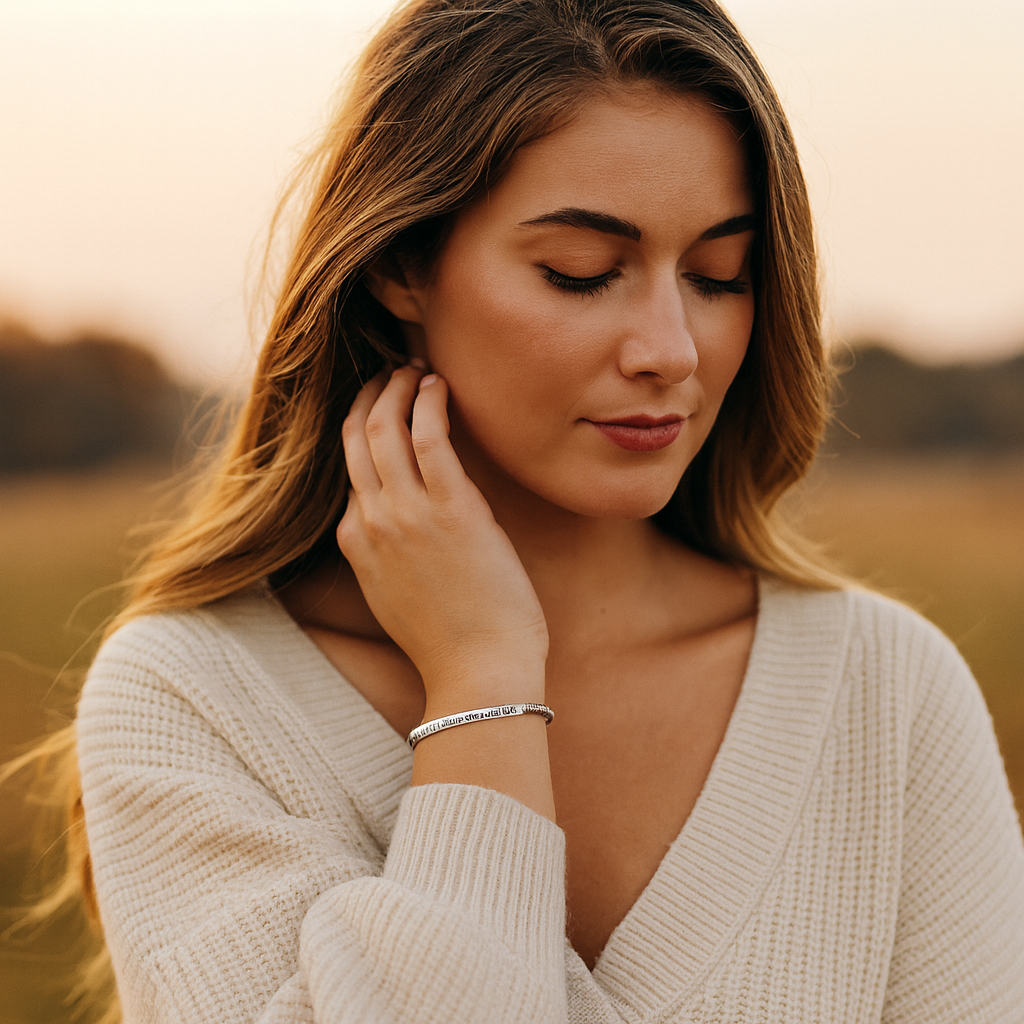 God Is Within Her Bracelet-HandPrint