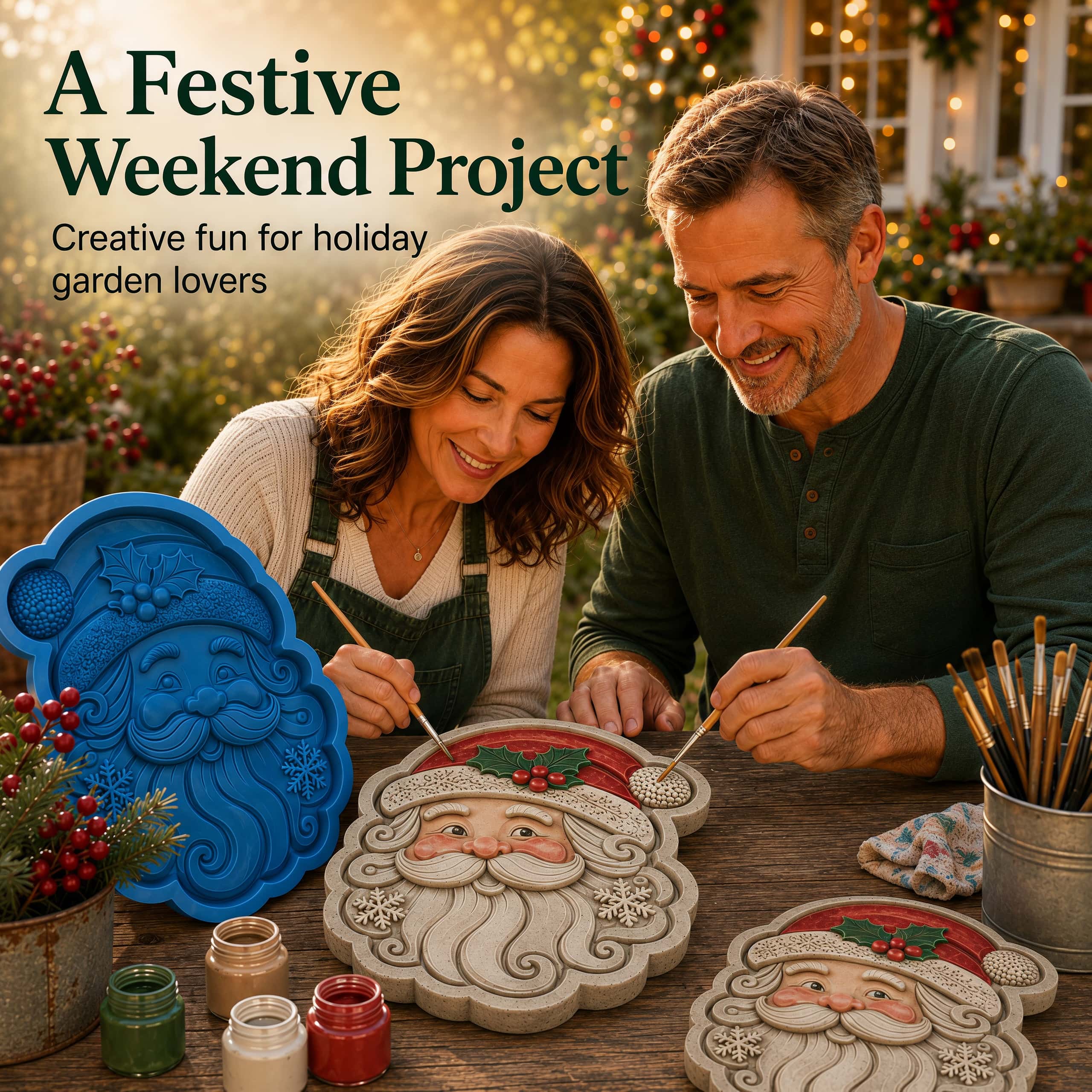 🌲 Reusable Christmas Theme Garden Art Mold – Make Your Garden Truly One of a Kind-HandPrint
