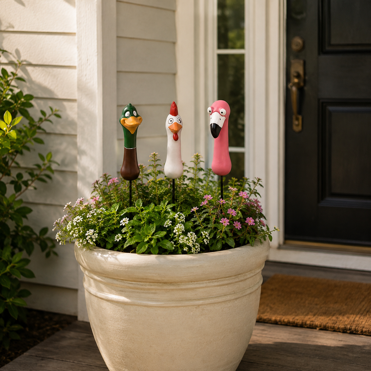 🌿 Funny Peeking Bird Garden Stakes – 3-Piece Whimsical Yard Decor-HandPrint