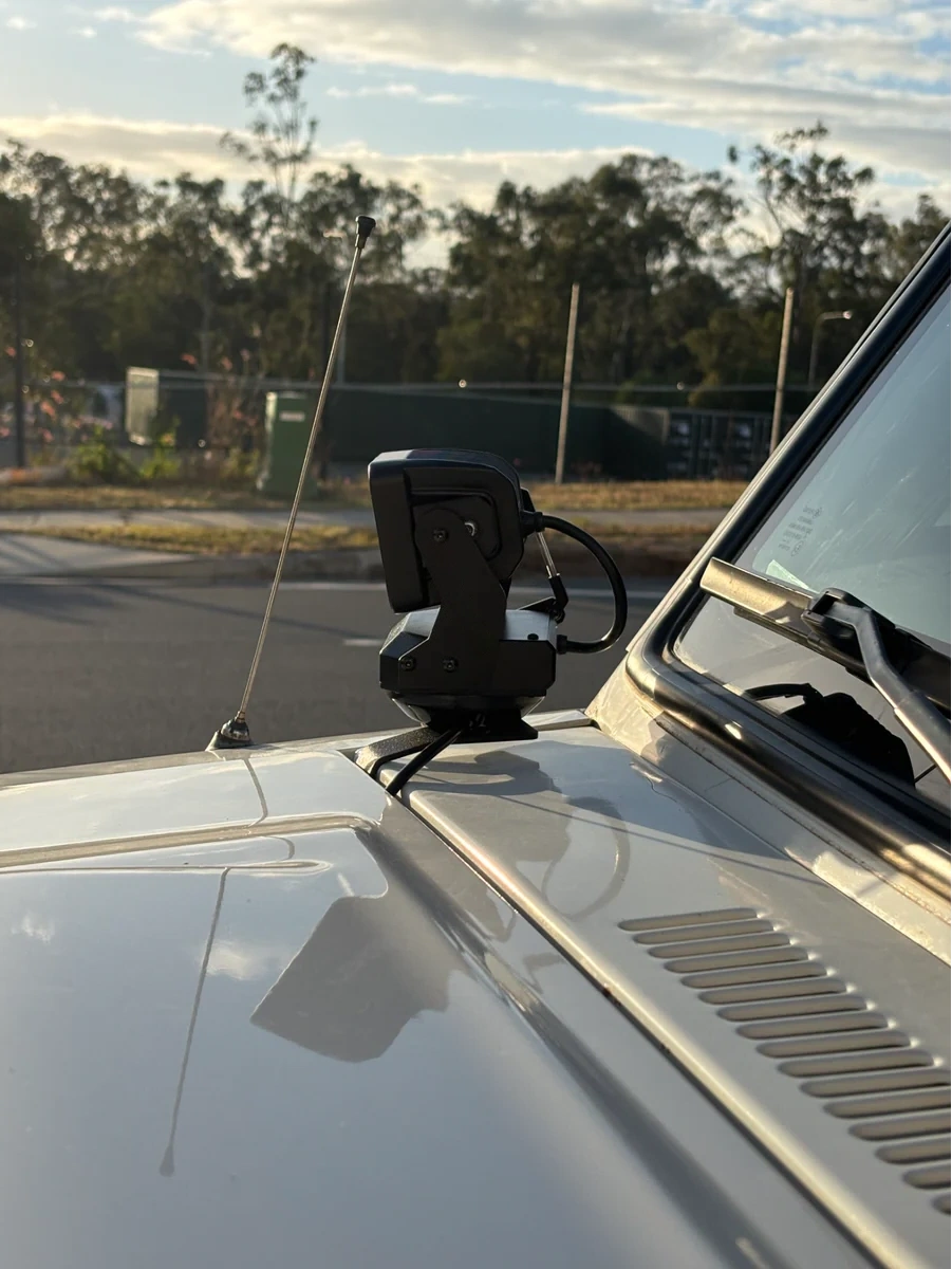 Remote Control Rotating LED Spotlight-360° Heavy-Duty Search Light for Vehicles & Marine Use-HandPrint