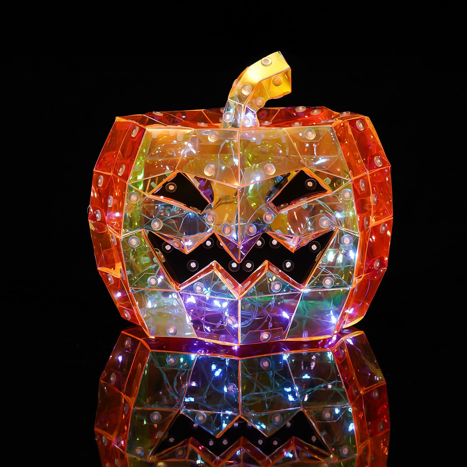 Prismatic Iridescent Pumpkin lantern-HandPrint