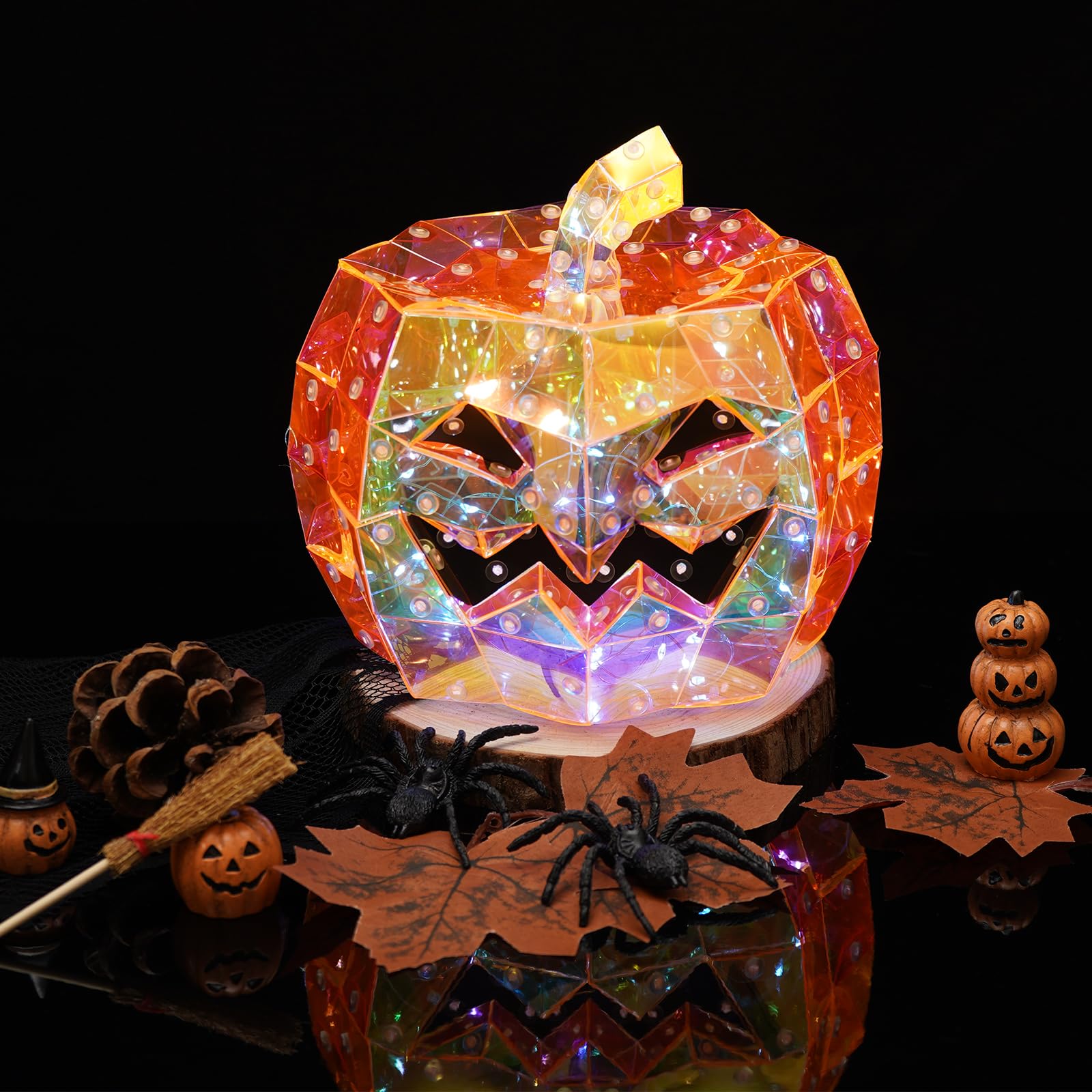 Prismatic Iridescent Pumpkin lantern-HandPrint