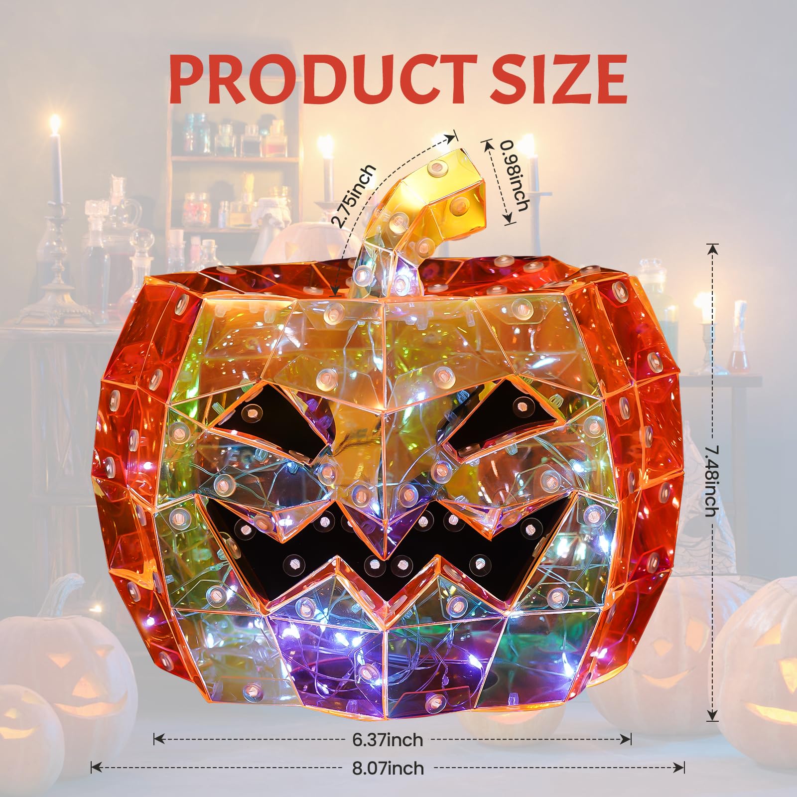 Prismatic Iridescent Pumpkin lantern-HandPrint