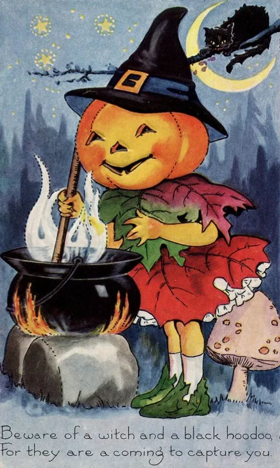 Vintage Halloween Postcard ( 24 pcs )-HandPrint