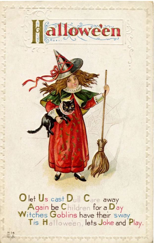 Vintage Halloween Postcard ( 24 pcs )-HandPrint