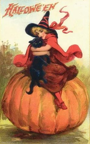 Vintage Halloween Postcard ( 24 pcs )-HandPrint