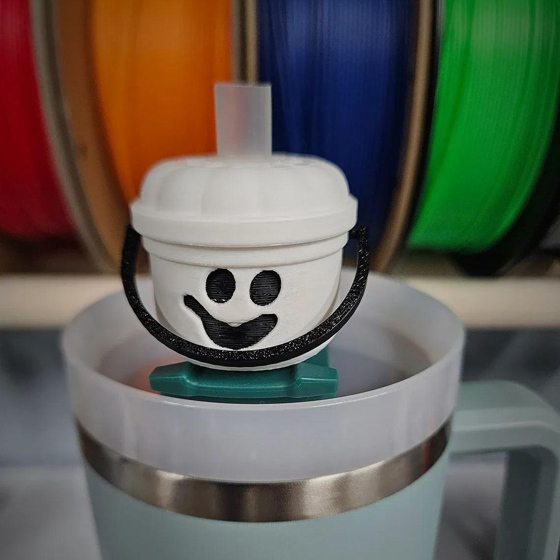 Straw Toppers Halloween Buckets （Cup not included）-HandPrint
