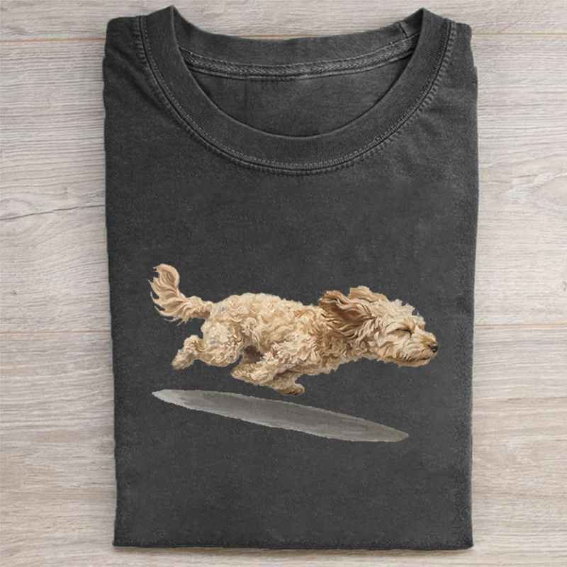 Running Cavapoo Dog Mom T-shirt-NaturexCraft