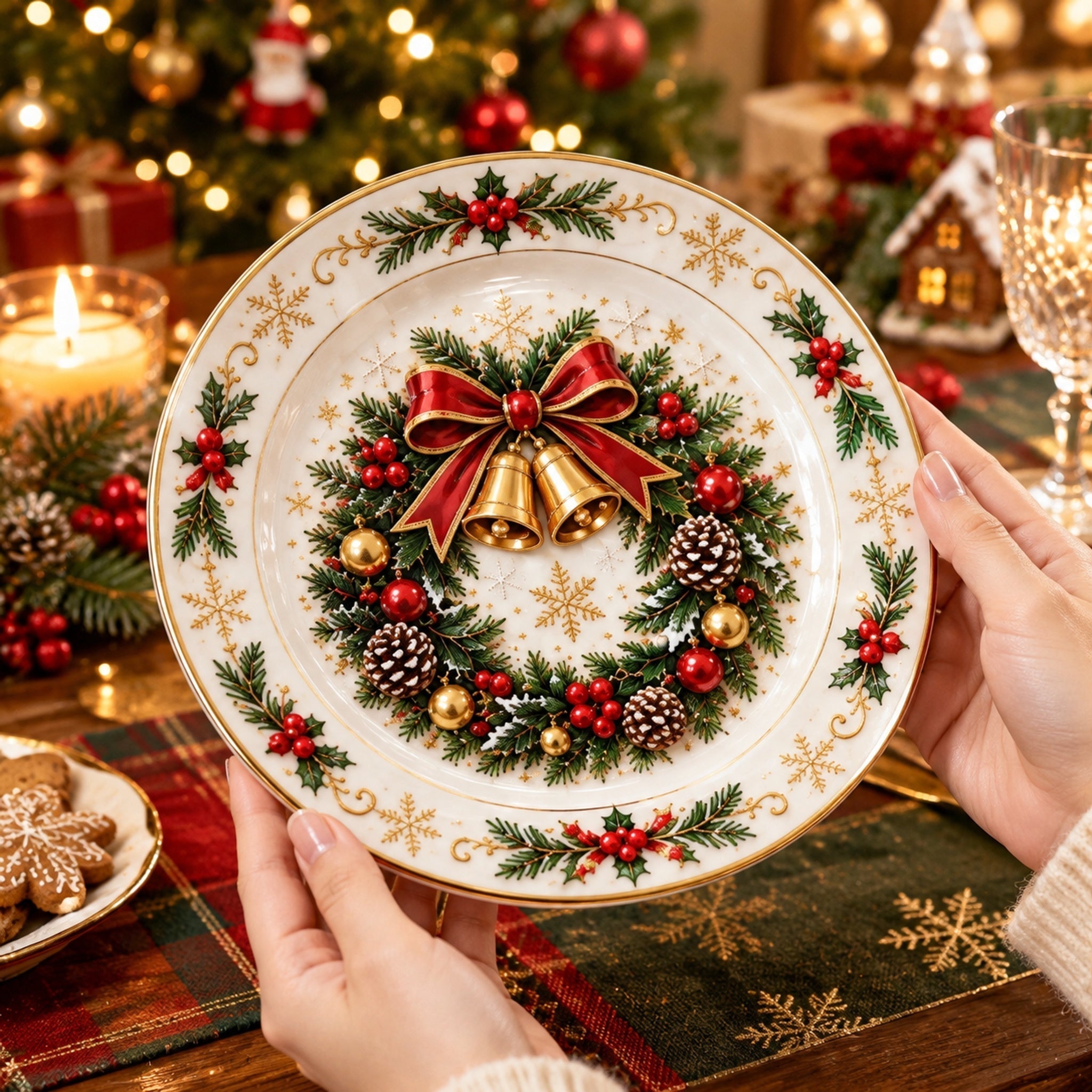Christmas Dinner Plate Collection – 6 Festive Holiday Designs-HandPrint