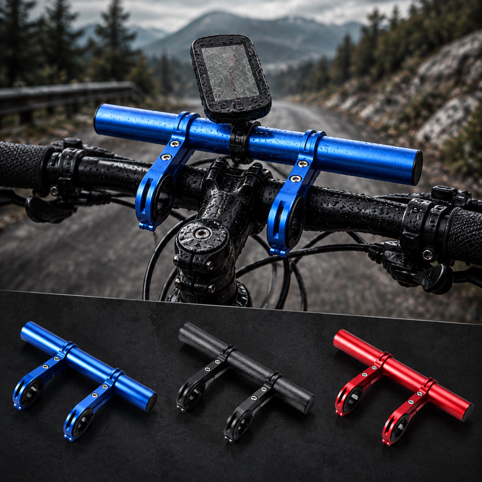 🚴 Bike Handlebar Extender – Extra Mounting Space for Phone, GPS, Light & More-HandPrint