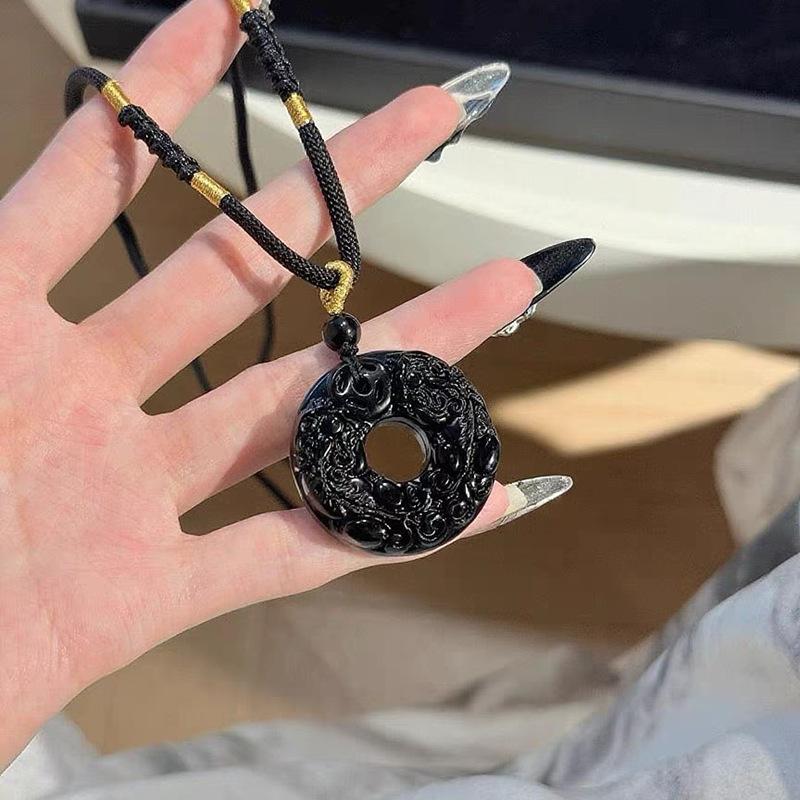 Obsidian Pixiu Safety Buckle Pendant