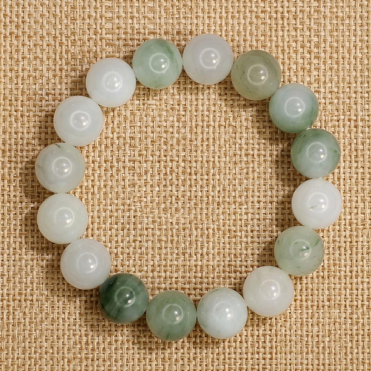 Natural Tianshan Jade Wood Element Boost Bracelet 