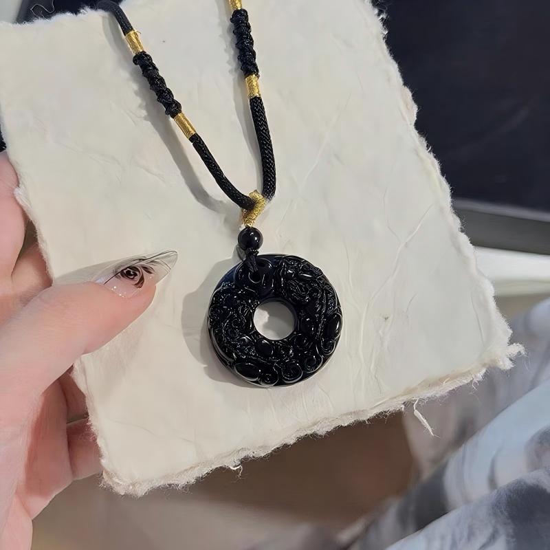 Obsidian Pixiu Safety Buckle Pendant