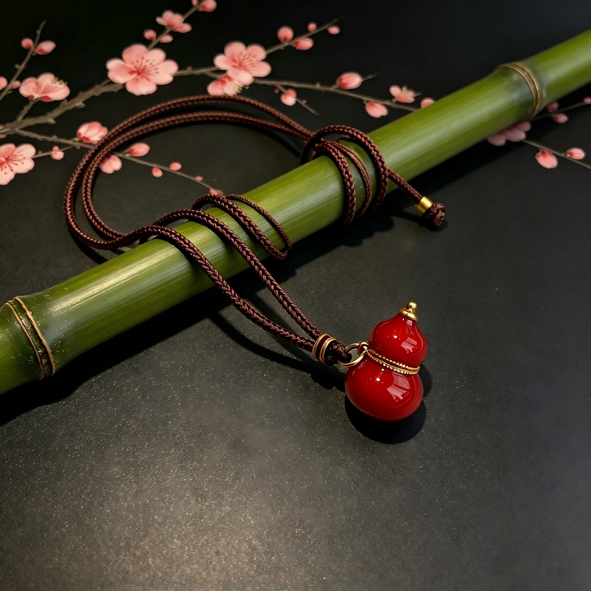 Chinese-style Red Gourd Pendant