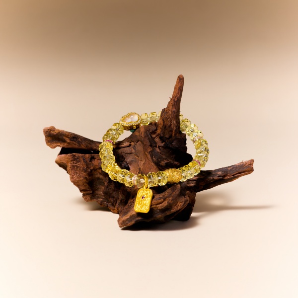 Natural Citrine Beaded Bracelet