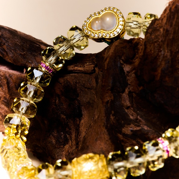 Natural Citrine Beaded Bracelet