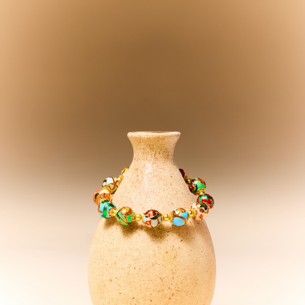 Twelve Months Flower Gods Cloisonné Bracelet