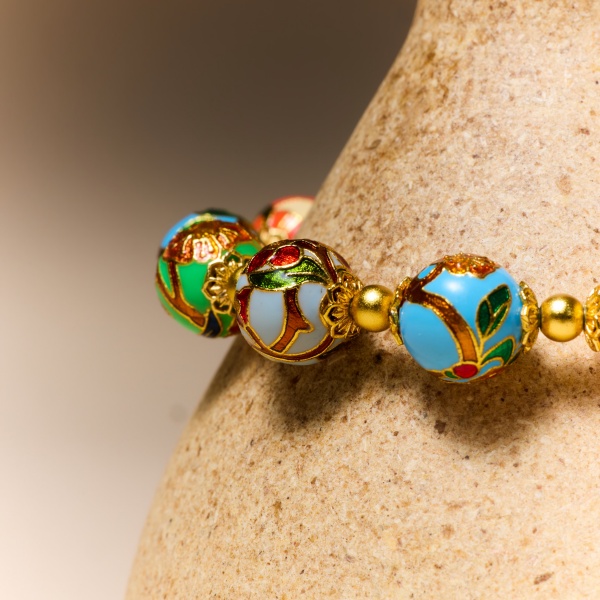 Twelve Months Flower Gods Cloisonné Bracelet