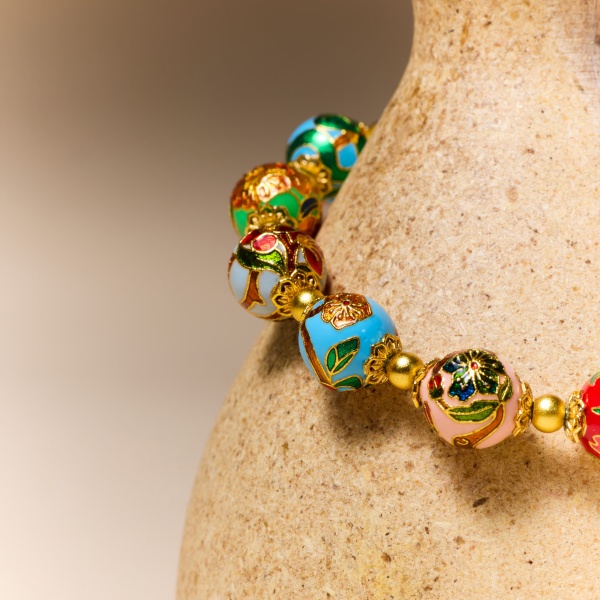Twelve Months Flower Gods Cloisonné Bracelet