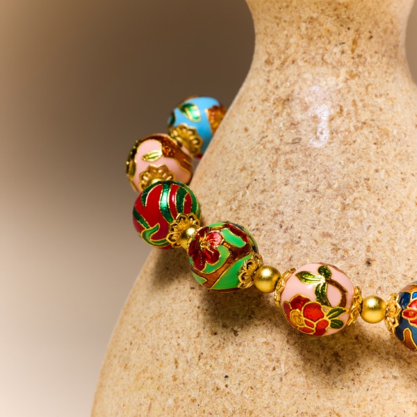 Twelve Months Flower Gods Cloisonné Bracelet