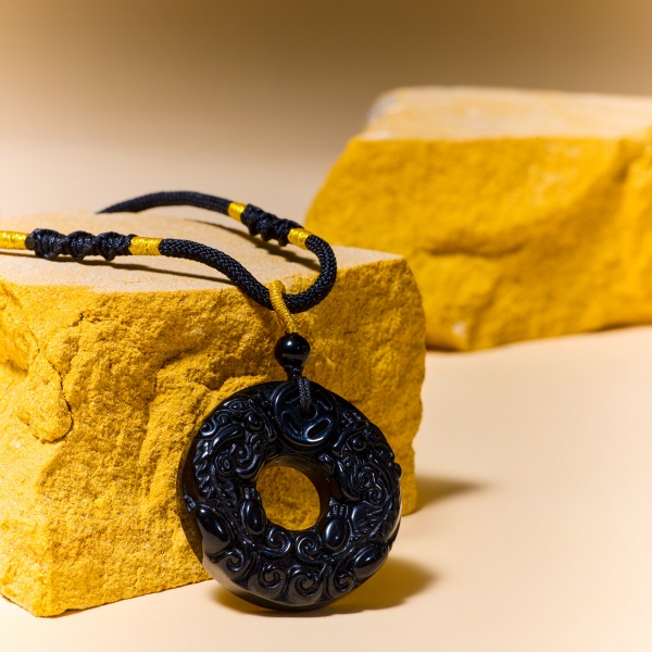 Obsidian Pixiu Safety Buckle Pendant