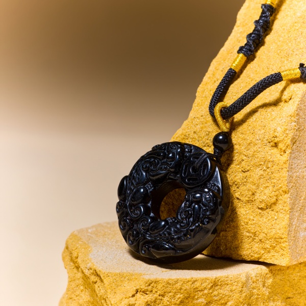 Obsidian Pixiu Safety Buckle Pendant