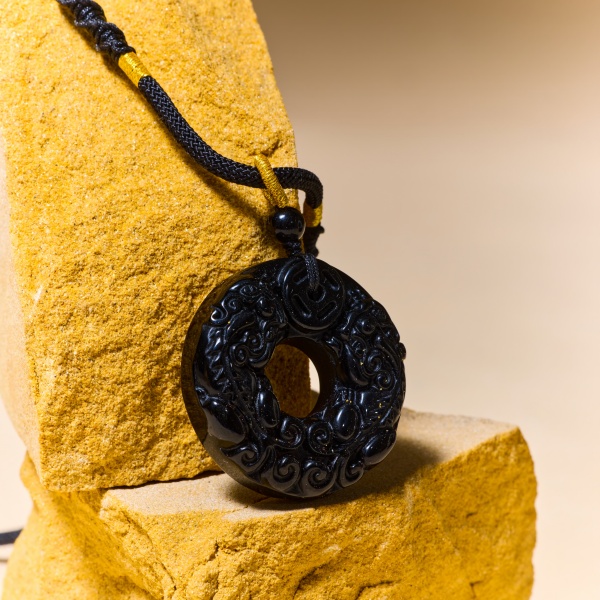 Obsidian Pixiu Safety Buckle Pendant