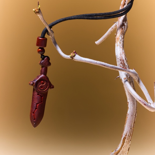 Lightning Strike Wooden Sword Pendant