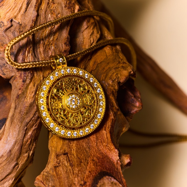 Eight Treasures Compass Pendant