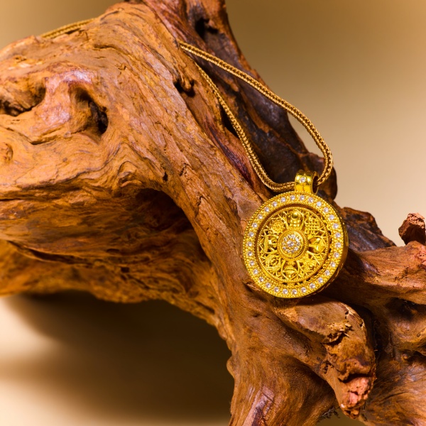 Eight Treasures Compass Pendant