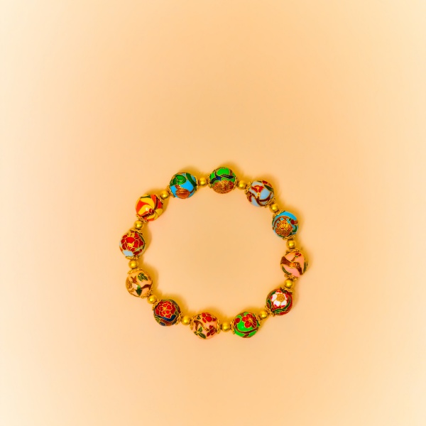 Twelve Months Flower Gods Cloisonné Bracelet