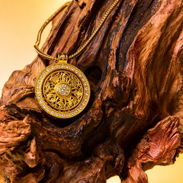 Eight Treasures Compass Pendant