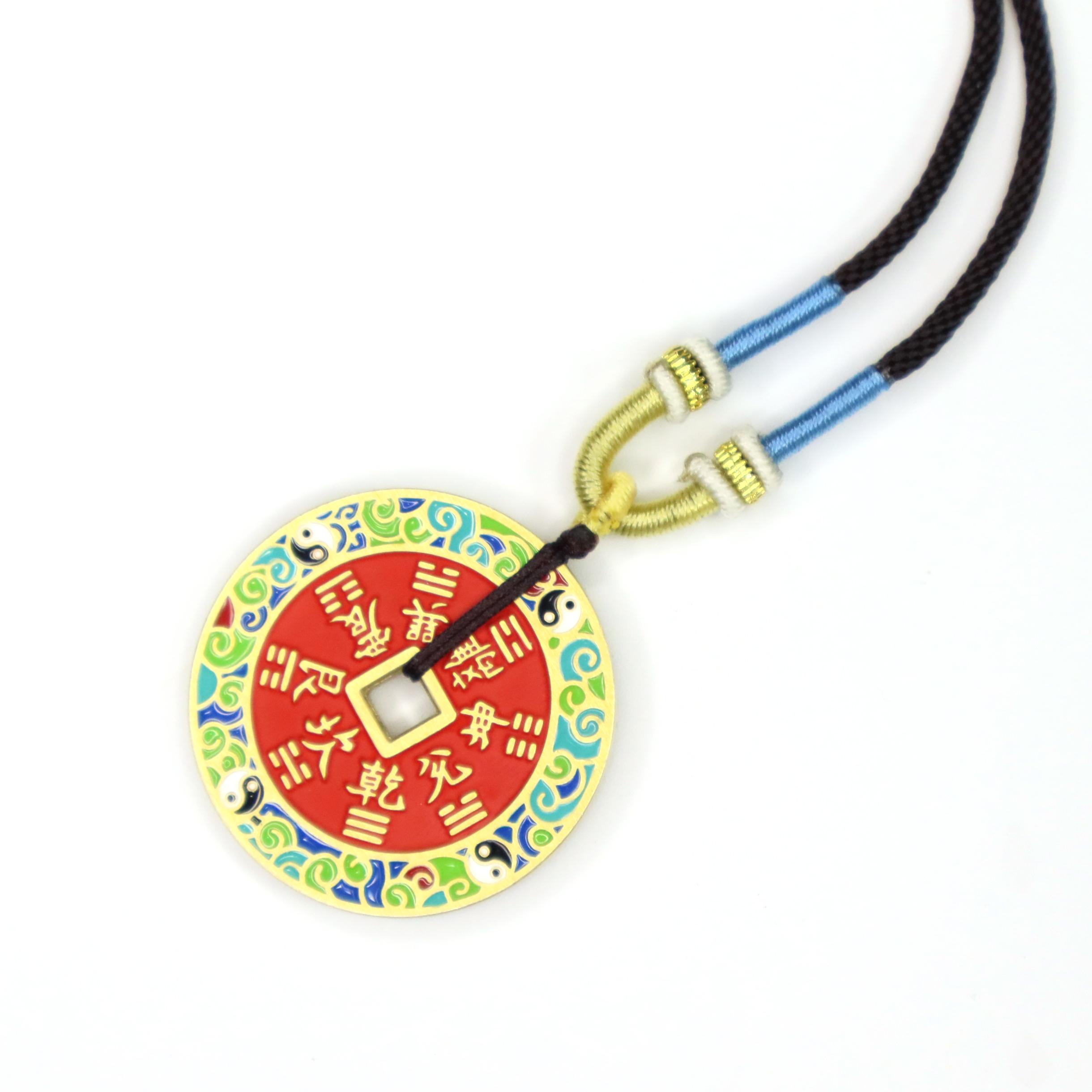 Dragon Soaring Across the Four Seas Mountain Spirit Flower Money Pendant 