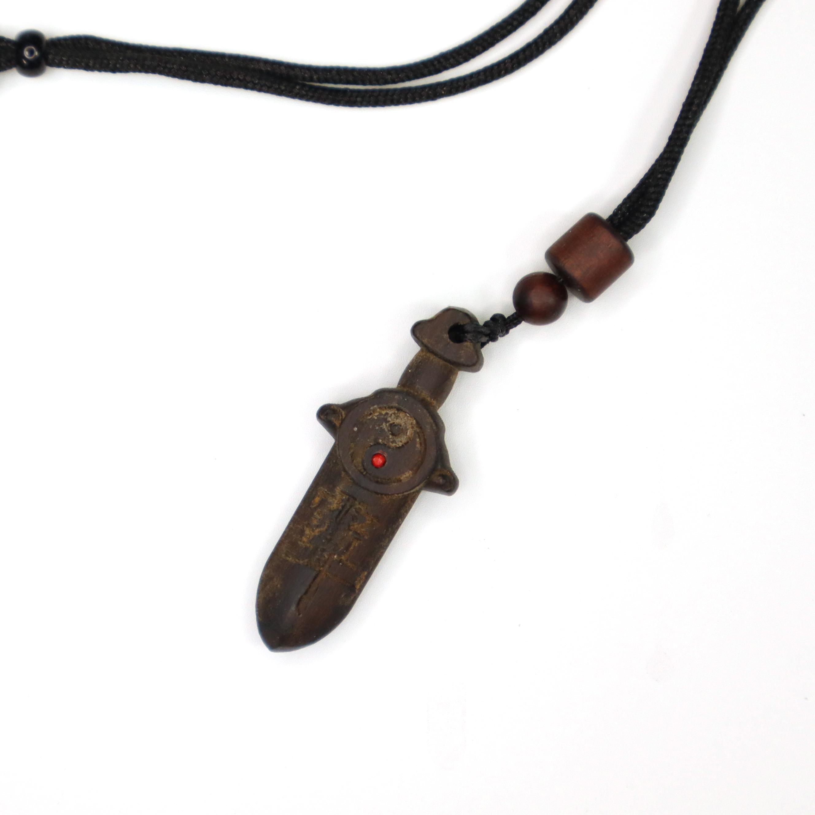 Lightning Strike Wooden Sword Pendant