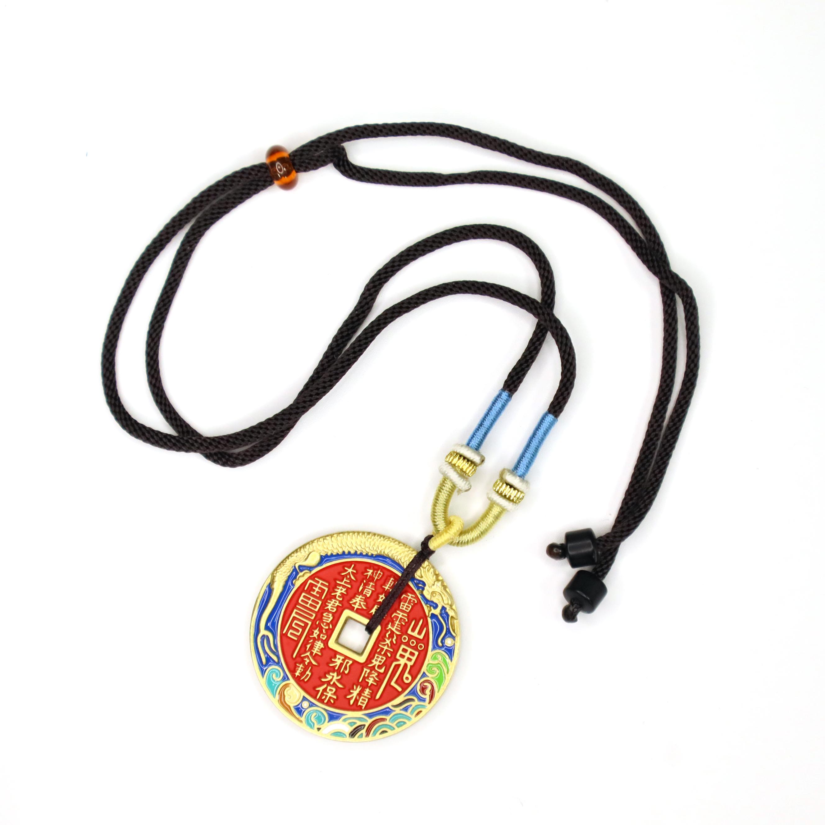 Dragon Soaring Across the Four Seas Mountain Spirit Flower Money Pendant 