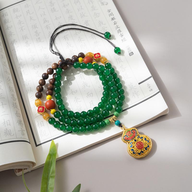 Green Agate Sweater Chain (Ruyi Style)