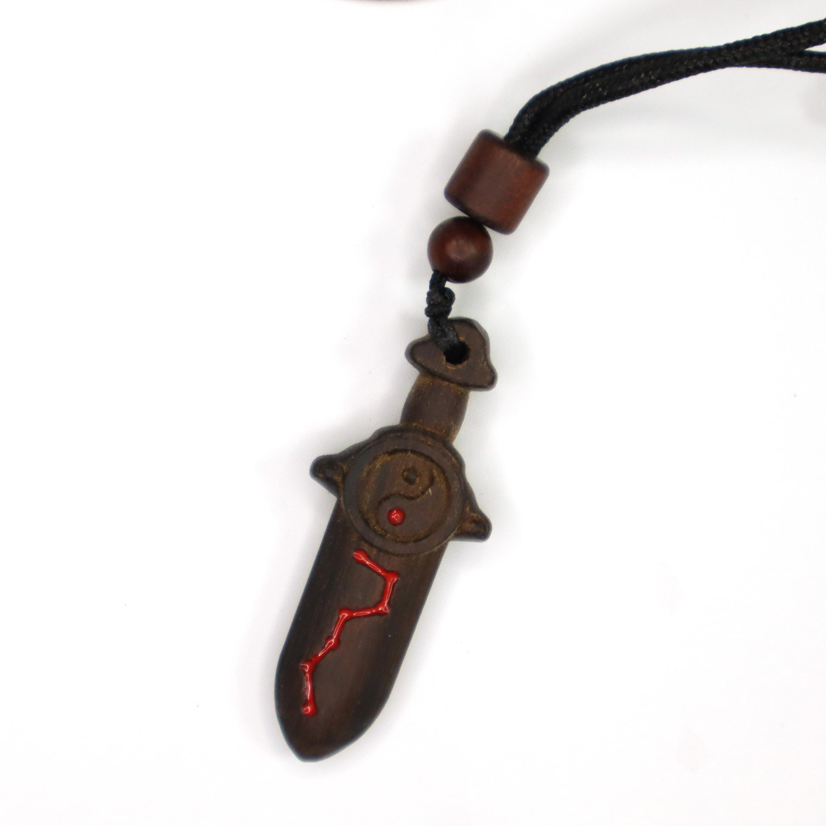 Lightning Strike Wooden Sword Pendant